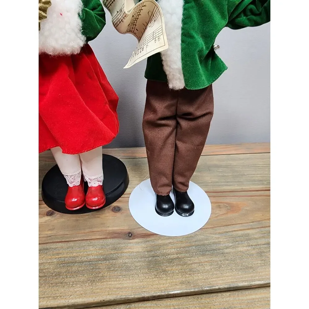 Vintage 1986 BRINN'S Collectible Edition Christmas Caroler Dolls Figurine Set